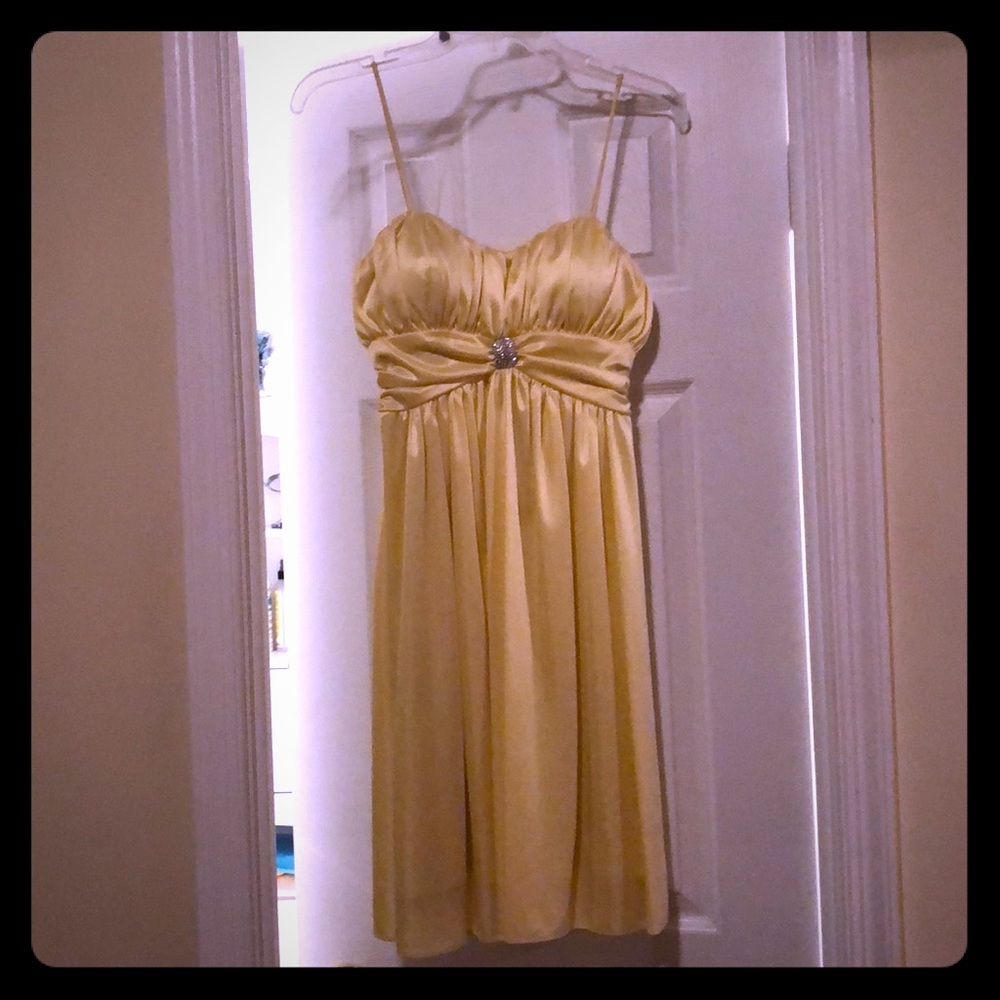 Satin Yellow Dress
